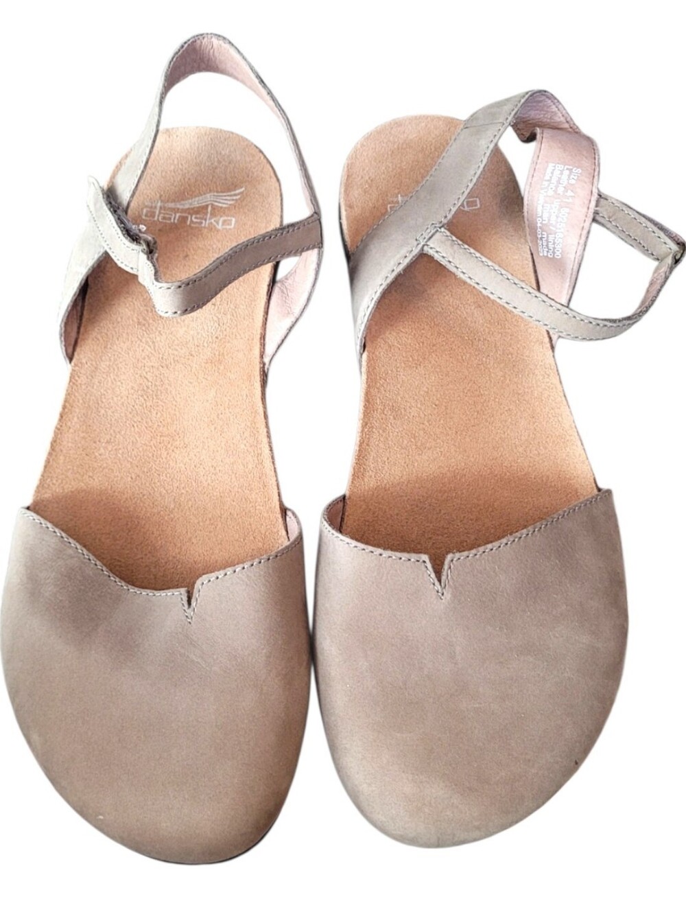 Dansko Rowan Taupe Leather Women's  Mary Jane Shoes Size 41/ US 10.5